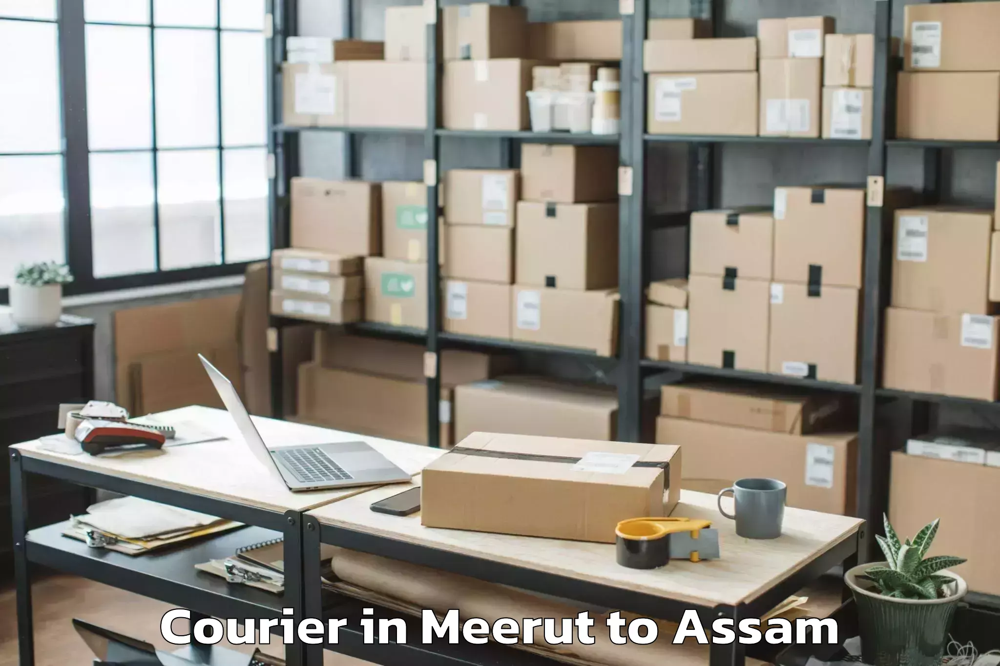 Trusted Meerut to Sualkuchi Courier